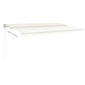 vidaXL Automatická zaťahovacia markíza 500x300 cm krémová