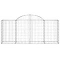 vidaXL Oblúkové gabionové koše 20 ks 200x50x80/100 cm pozink. železo