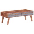 vidaXL Konferenčný stolík, sivý 110x50x40 cm, drevený masív