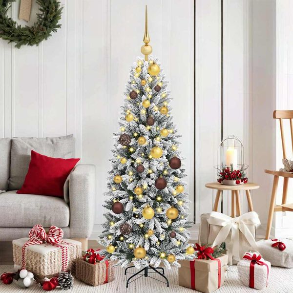vidaXL Umelý vianočný stromček Biela 120 cm PVC a plast a oceľ a PE