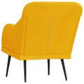 vidaXL Kreslo žlté 63x76x80 cm zamat
