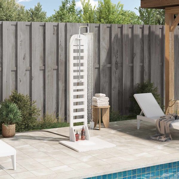 vidaXL Externá sprcha 223 cm Biela