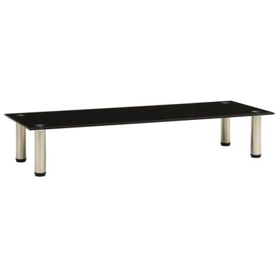 vidaXL TV stolík, čierny 100x35x17 cm, tvrdené sklo