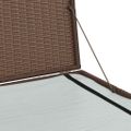 vidaXL Záhradný úložný box hnedý 150x100x100 cm polyratanový
