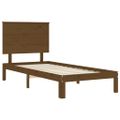 vidaXL Posteľný rám s čelom medovohnedý 90x200 cm masívne drevo