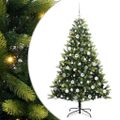 vidaXL Umelý skladací vianočný stromček 300 LED diód Zelená 180 cm