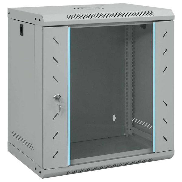 vidaXL Sieťový kabinet s úložiskom Sivá 53 x 45 x 60 cm Oceľ
