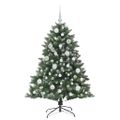 vidaXL Umelý vianočný stromček Zelená 120 cm PVC, plast a oceľ