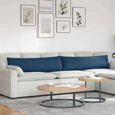 vidaXL Vankúše na pohovku 2 pcs Modrá 145 x 40 cm látka