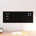 vidaXL Nástenná magnetická tabuľa čierna 80x30 cm tvrdené sklo