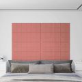 vidaXL Nástenné panely 12 ks ružové 90x30 cm zamat 3,24 m²
