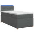 vidaXL Posteľ boxspring s matracom Tmavosivá 100 x 200 cm Látka
