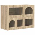 vidaXL Servírovacia skriňa ELST Sonoma dub 80,5 x 35 x 59 cm