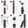 vidaXL Zemný kolík plotového stĺpika 13 ks Sivá