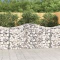 vidaXL Oblúkové gabiónové koše 13 ks 200x30x100/120cm pozinkov. železo