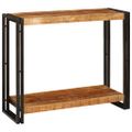 vidaXL Konzolový stôl Hnedá 90 x 33 x 75 cm Masívne mango drevo