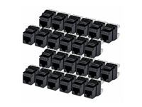Konektor keystone - 180°, 110 punch down - CAT 6 - UTP - RJ-45 - čierna - kompatibilný s TAA (balenie 24)
