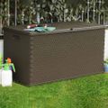 vidaXL Záhradný úložný box, hnedý 120x56x63 cm, PP ratan