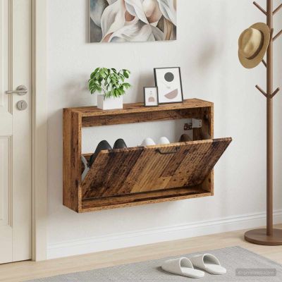 vidaXL Nástenný botník HOORN 71 x 17 x 43 cm Kompozitné drevo