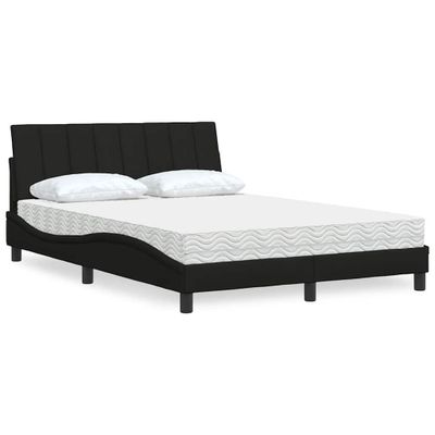 vidaXL Posteľ s matracom Hanko čierna 140x190 cm látka