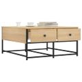 vidaXL Konferenčný stolík dub sonoma 80x80x40 cm kompozitné drevo