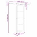 vidaXL Posuvné dvere ORKDAL Prírodná a čierna 78 x 232 cm