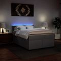 vidaXL Boxspring posteľ s matracom sivá 160x200 cm umelá koža