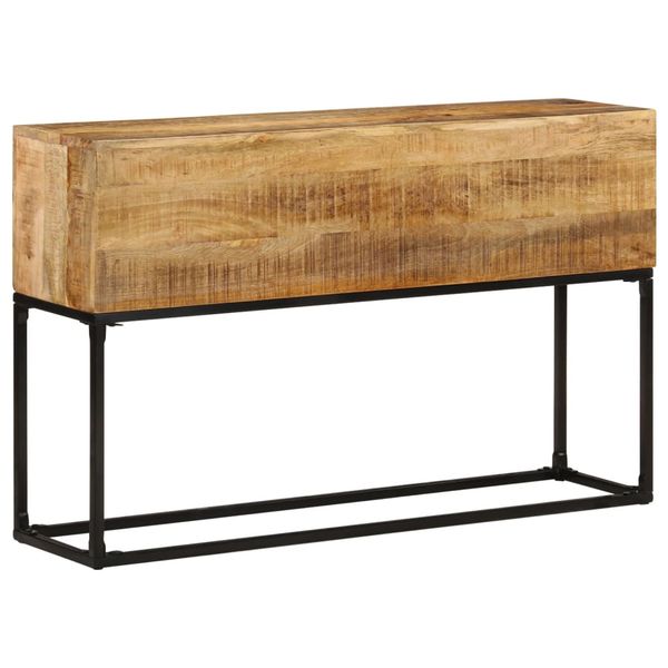 vidaXL Konzolový stolík 120x30x75 cm surové mangovníkové drevo