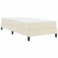 vidaXL Rám postele s matracmi Krémová 100 x 200 cm látka