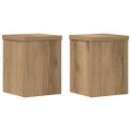 vidaXL Stojany na rastliny 2 ks dub artisan 15x15x20 cm kompoz. drevo