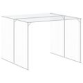 vidaXL Búda pre psa s výbehom bledosivá 214x457x181 cm pozink. oceľ