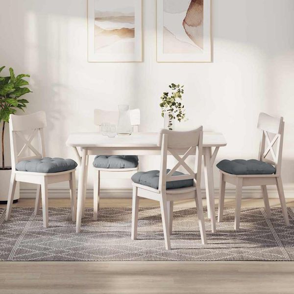 vidaXL Vankúše na sedenie 4 pcs Svetlosivá 45 x 45 x 12 cm látka