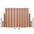 vidaXL Záhradné plotové panely 2 ks, WPC 361 cm, hnedé