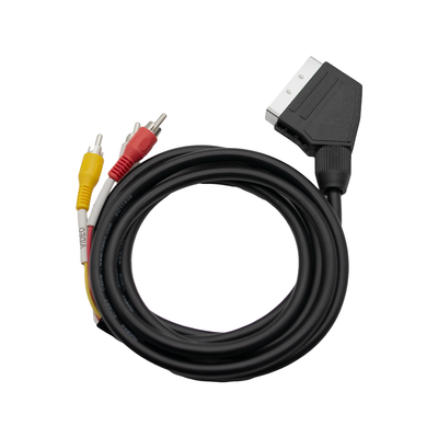 AMIKO AV kábel, 3xRCA / SCART 2m
