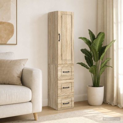 vidaXL Sada skríň 2 ks 33 x 34,5 x 87 cm Kompozitné drevo Dub sonoma