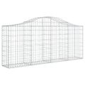 vidaXL Oblúkové gabionové koše 6 ks 200x30x80/100cm pozinkované železo