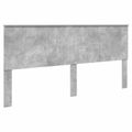 vidaXL Rám postele Betónová šedá 200 x 200 cm Inžinierske drevo