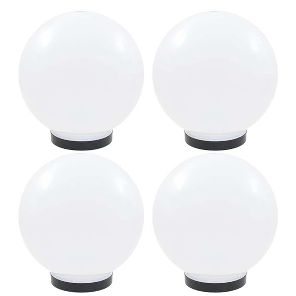 vidaXL LED lampy v tvare gule 4 ks 25 cm PMMA