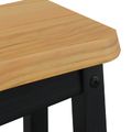 vidaXL Barová stolička EKAI 2 ks Čierna 40 x 29 x 45,5 cm