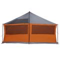 vidaXL Rodinný stan so strechou Šedá a oranžová 600 x 400 x 268 cm