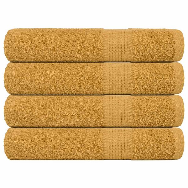 vidaXL Saunové osušky FROGN 4 ks zlaté 80x200 cm 360 g/m²