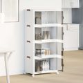 vidaXL stohovateľný úložný box kolesami 4poschodový 75L 64x40x141,5 cm