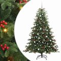 vidaXL Umelý vianočný stromček Zelená 180 cm PVC, kov a plast