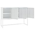 vidaXL Komoda biela 105x35x75 cm oceľ