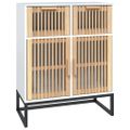 vidaXL Komoda biela 60x30x75 cm kompozitné drevo