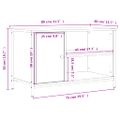 vidaXL TV skrinka hnedý dub 80x40x50 cm spracované drevo