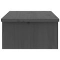 vidaXL Stojan na monitor sivý 50x27x15 cm masívna borovica