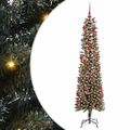 vidaXL Umelý vianočný stromček Zelená 180 cm PVC, plast a oceľ