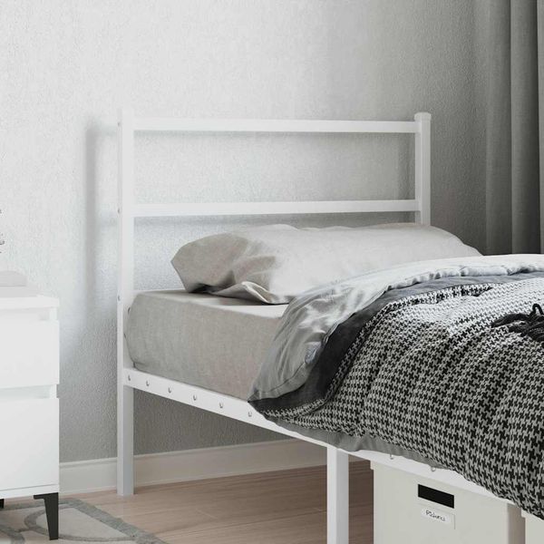 vidaXL Kovové náhradné čelo postele biele 90 cm