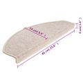 vidaXL Schodové rohože 5 ks 65x24x4 cm béžové, polkruhové, veľké